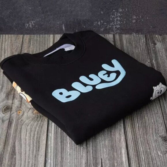 Bluey Sweatshirt crewneck black unisex Sz XXL Bingo - Picture 4 of 12